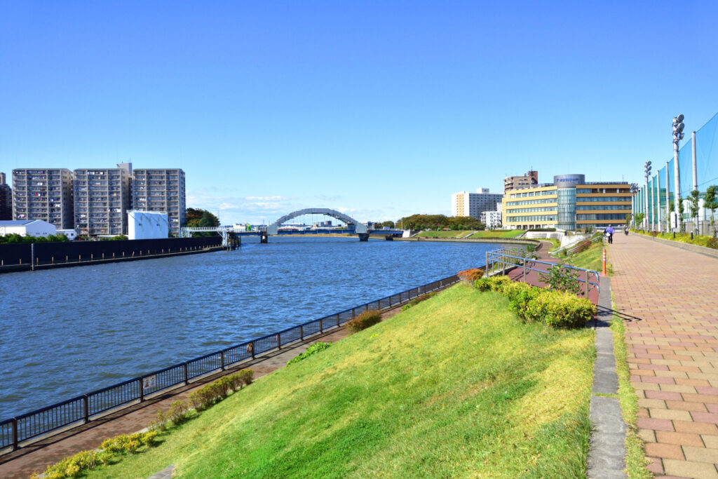 隅田川の川沿い
