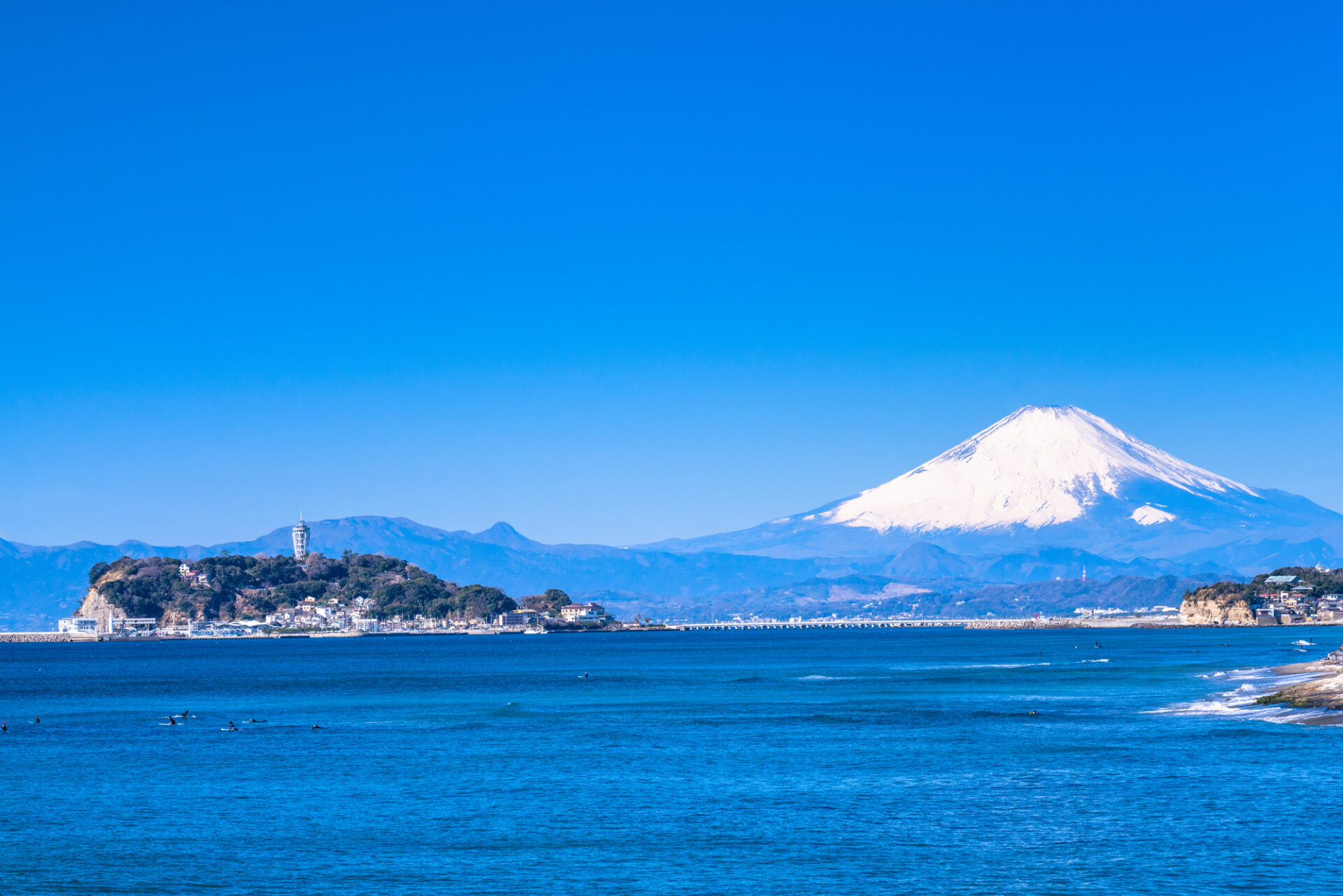 江の島沖からの富士山