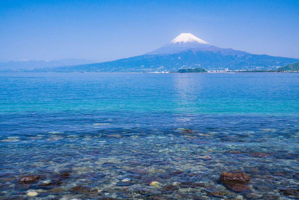 駿河湾からの富士山
