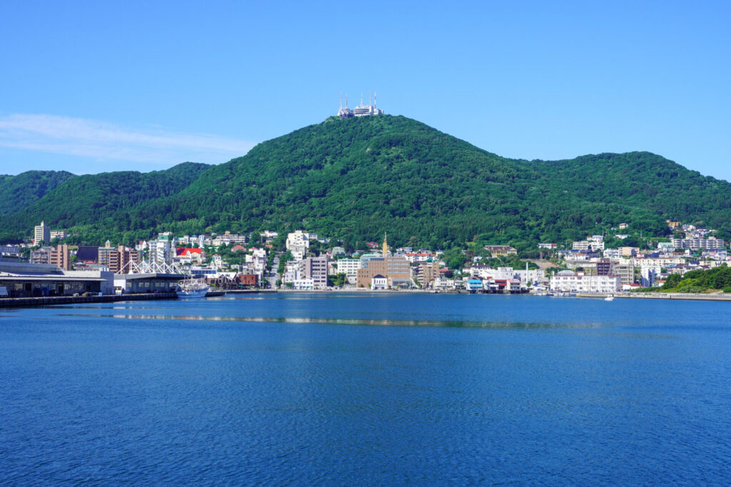 函館山と海