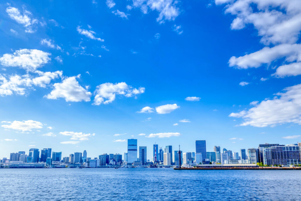 東京湾と都内の景色