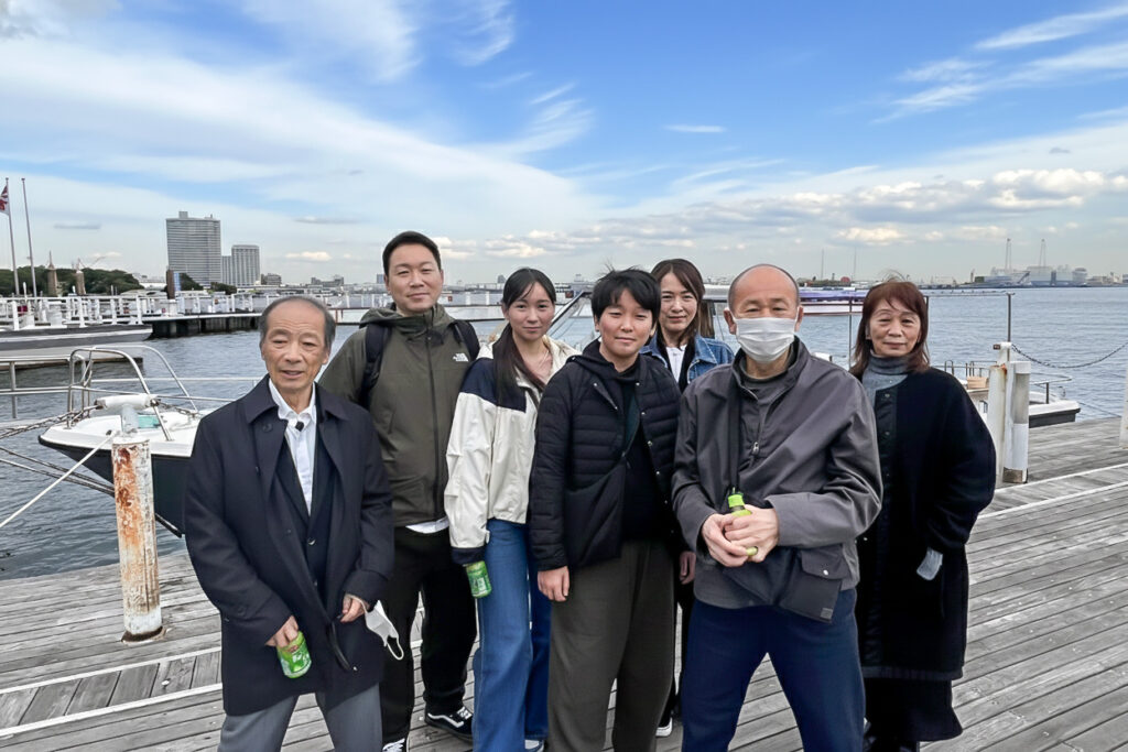 散骨の様子
